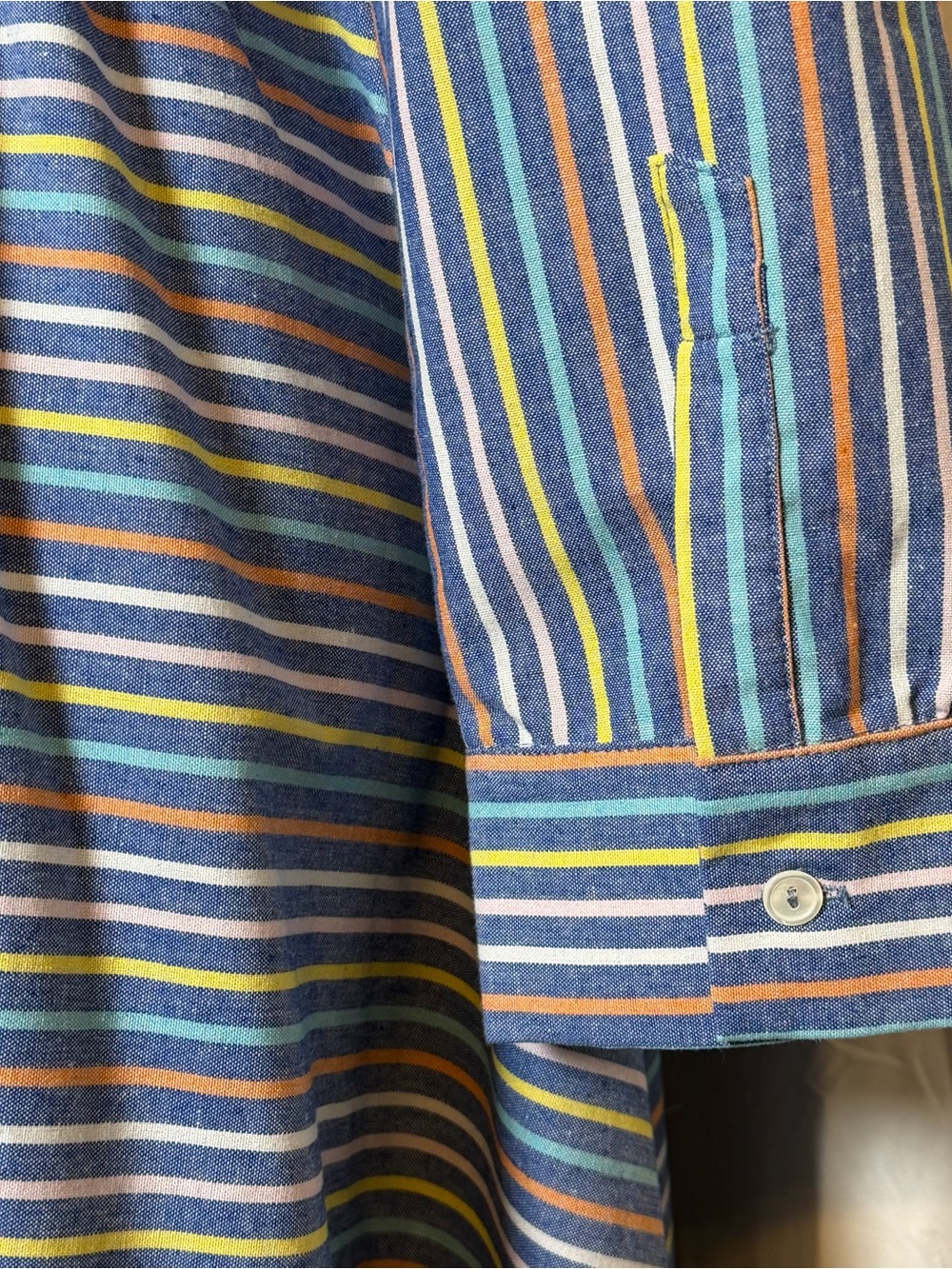 Tuckernuck Provence Stripe Mila Dress Medium NWT Cotton Linen Maxi Pockets - Picture 13 of 16
